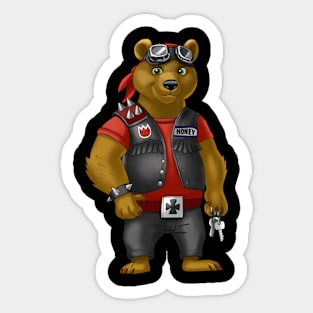 Bear biker Sticker